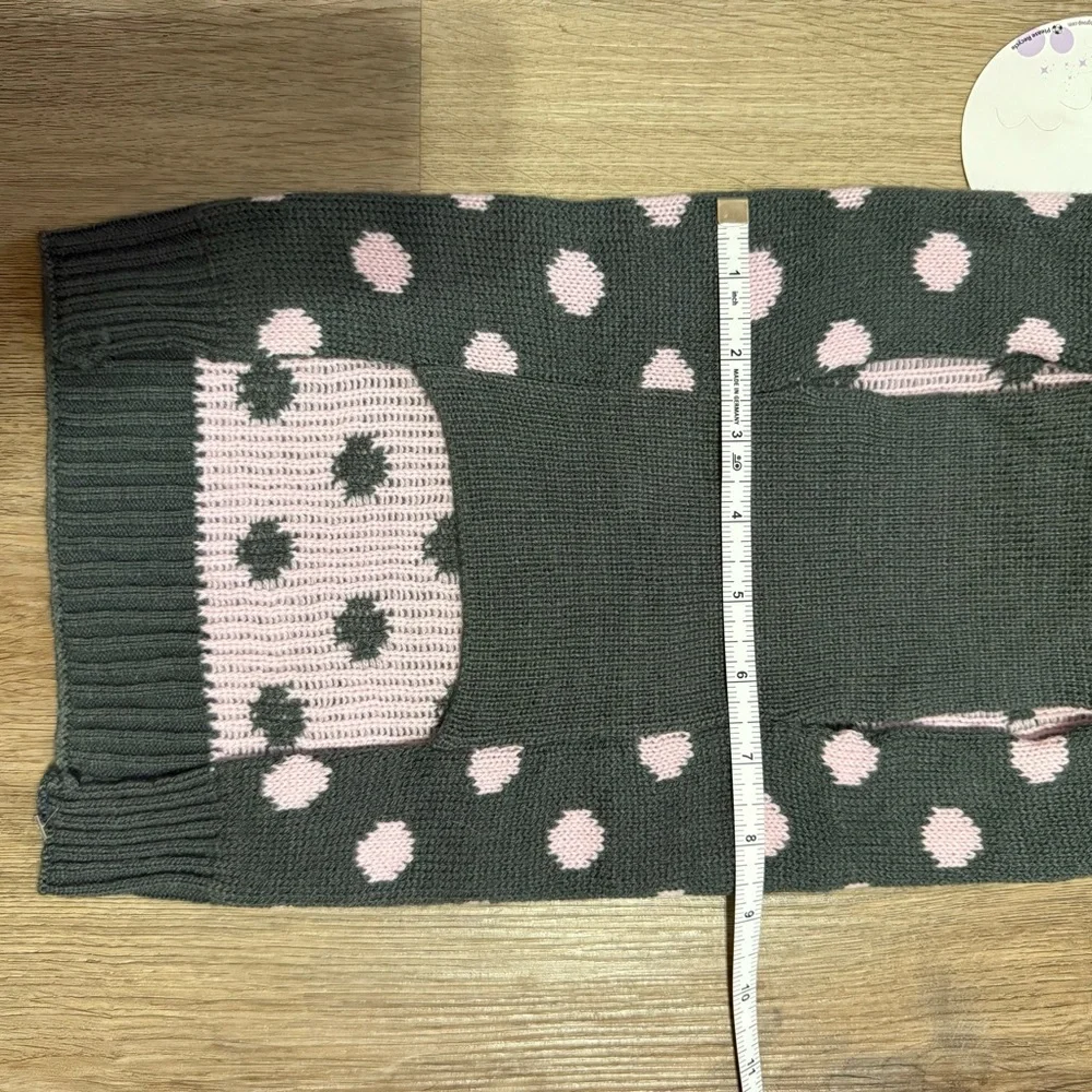 NWT Perfectly Pet Pink Polka Dot Dog Sweater Size Large Knit Winter Shirt - Picture 4 of 4